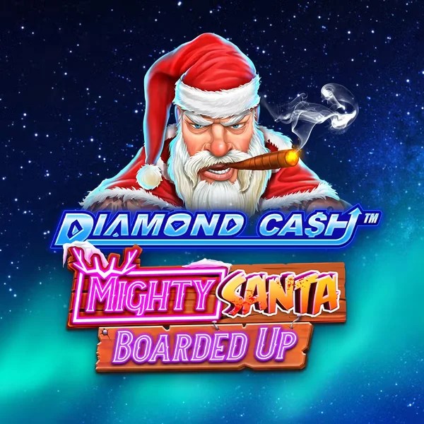 Diamond Cash Mighty Santa Boarded Up by Greentube, showcased at betninja.eu.com – game logo
