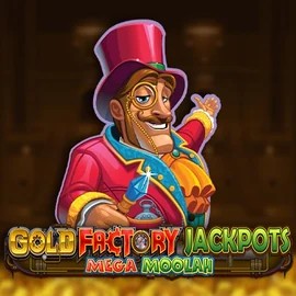 Jackpots logo of Gold Factory Jackpots Mega Moolah from Aurum Signature Studios at Betninja Casino