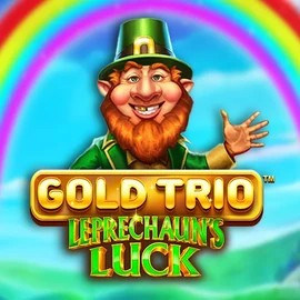 Gold Trio Leprechaun's Luck slot logo by Playtech at Betninja Casino