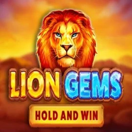 Lion Gems Hold and Win online game logo by Playson on betninja.eu.com